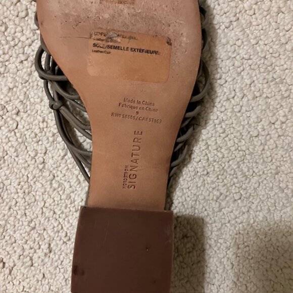 Nordstrom Signature knotted strappy sandals Taupe women's size 9 - Picture 4 of 4